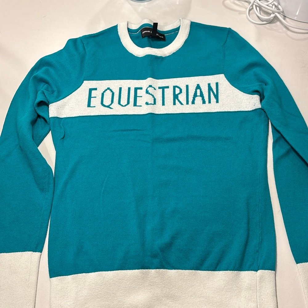 Asmar Equestrian turquoise sweater size Small
